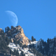 The Moon rises over Utah.